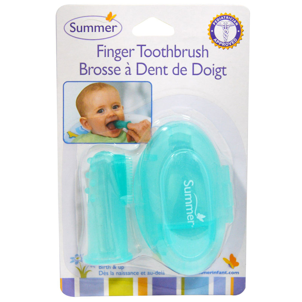 Summer Infant, cepillo de dientes para dedos con estuche