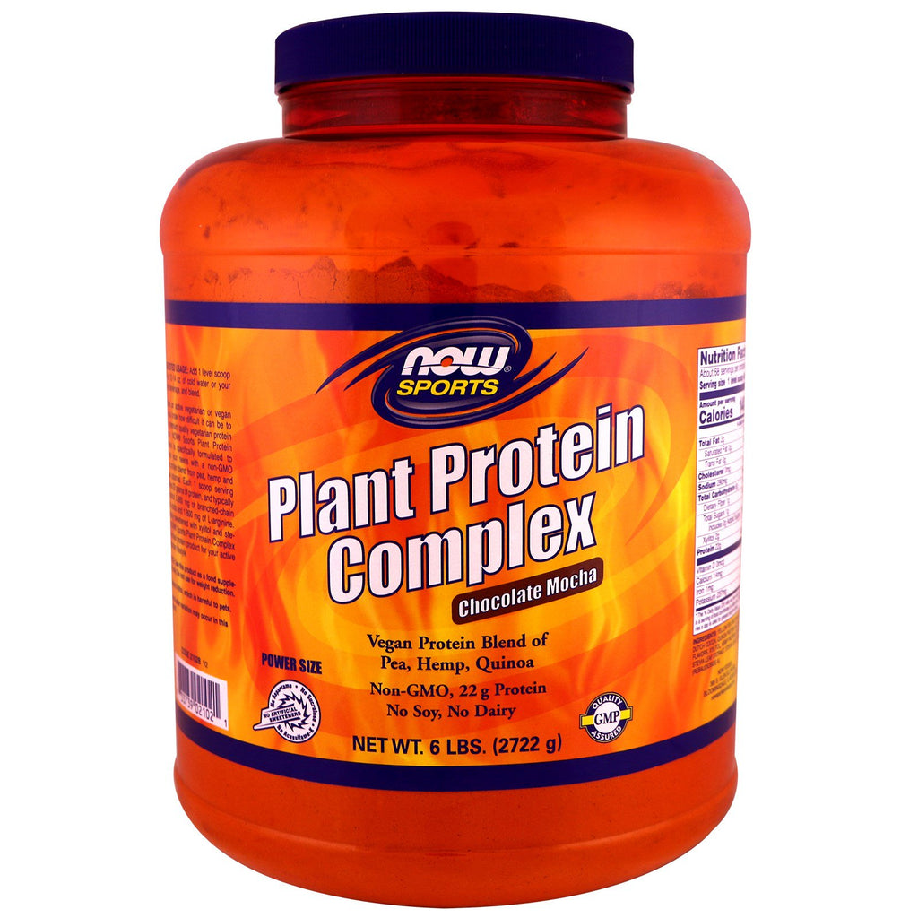 Now Foods, Plant Protein Complex, Chocolate Mocha, 6 lbs. (2722 g)