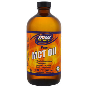 Nu voedingsmiddelen, sport, MCT-olie, puur, 16 fl oz (473 ml)