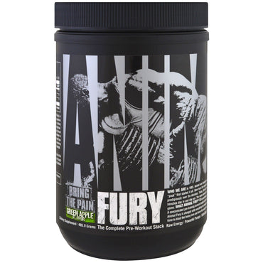 Universal Nutrition, Animal Fury, A Pilha Completa de Pré-Treino, Maçã Verde, 495,9 g