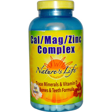Nature's Life, Complejo Cal/Mag/Zinc, 250 comprimidos