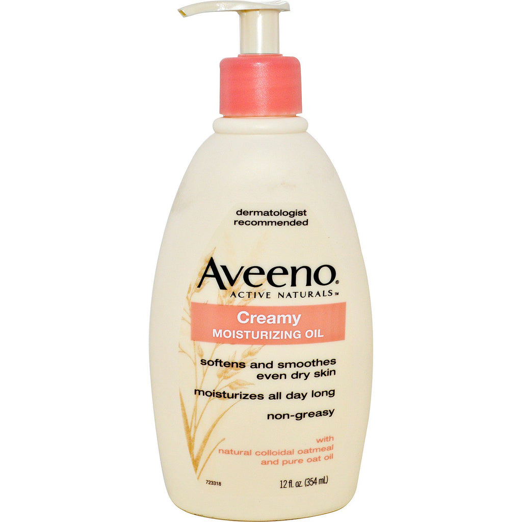 Aveeno, Active Naturals, romige vochtinbrengende olie, 12 fl oz (354 ml)