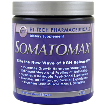 Hi Tech Pharmaceuticals, Somotomax, hGH Release, Lemon Drop Flavor, 280 g