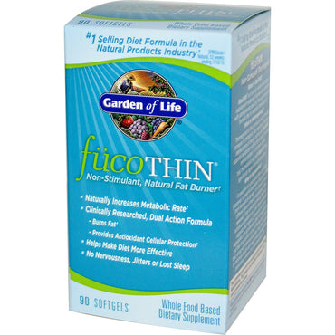 Garden of Life, FucoThin, Non-Stimulant, Natural Fat Burner, 90 Softgels