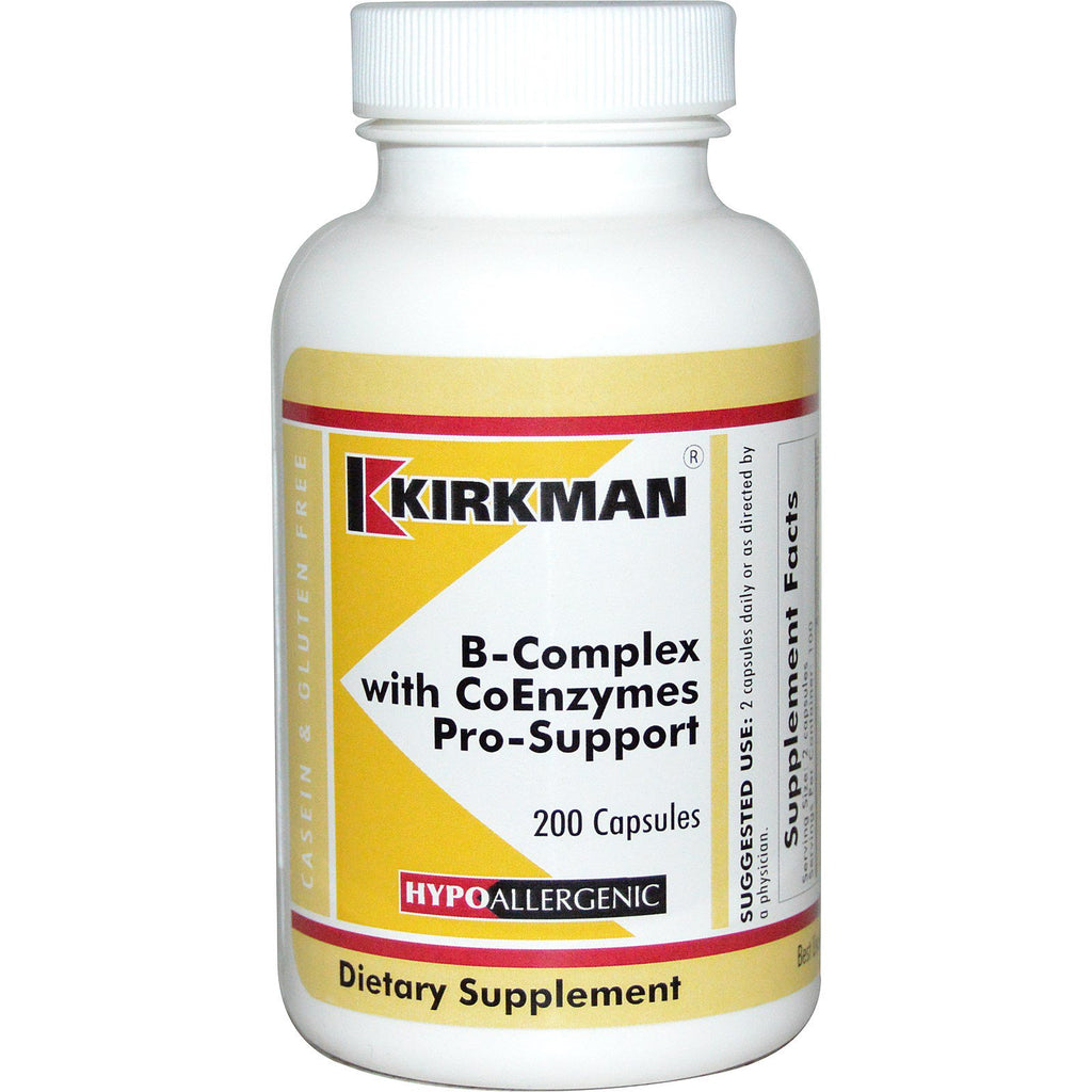 Kirkman Labs, Complexe B avec CoEnzymes Pro-Support, 200 gélules