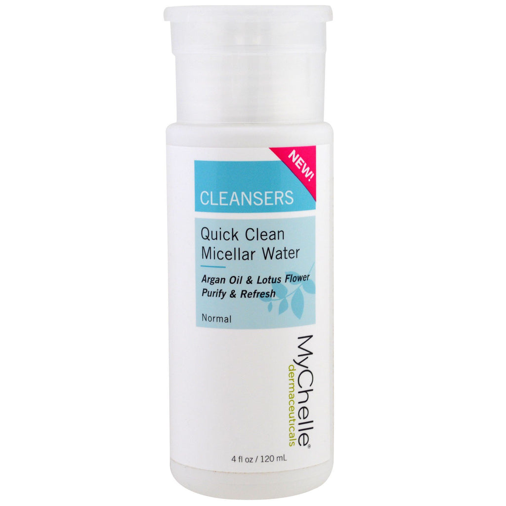 MyChelle Dermaceuticals, Środki czyszczące, Woda micelarna Quick Clean, Normalna, 4 uncje (120 ml)