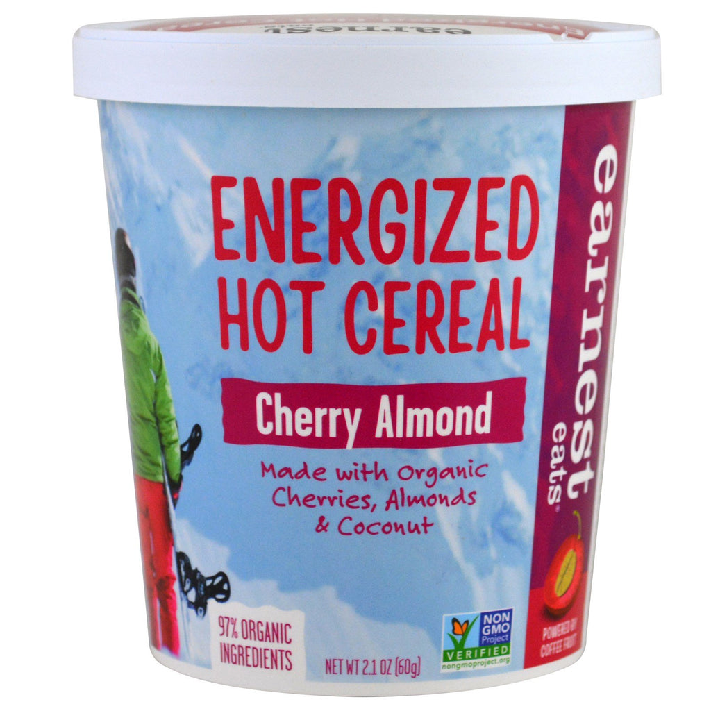 Earnest Eats, cereali caldi energizzati, mandorla alla ciliegia, 2,1 once (60 g)