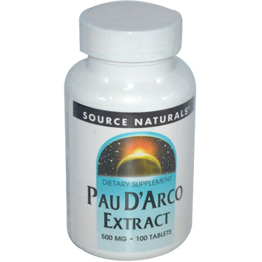 Source Naturals, Estratto di Pau D'Arco, 500 mg, 100 compresse