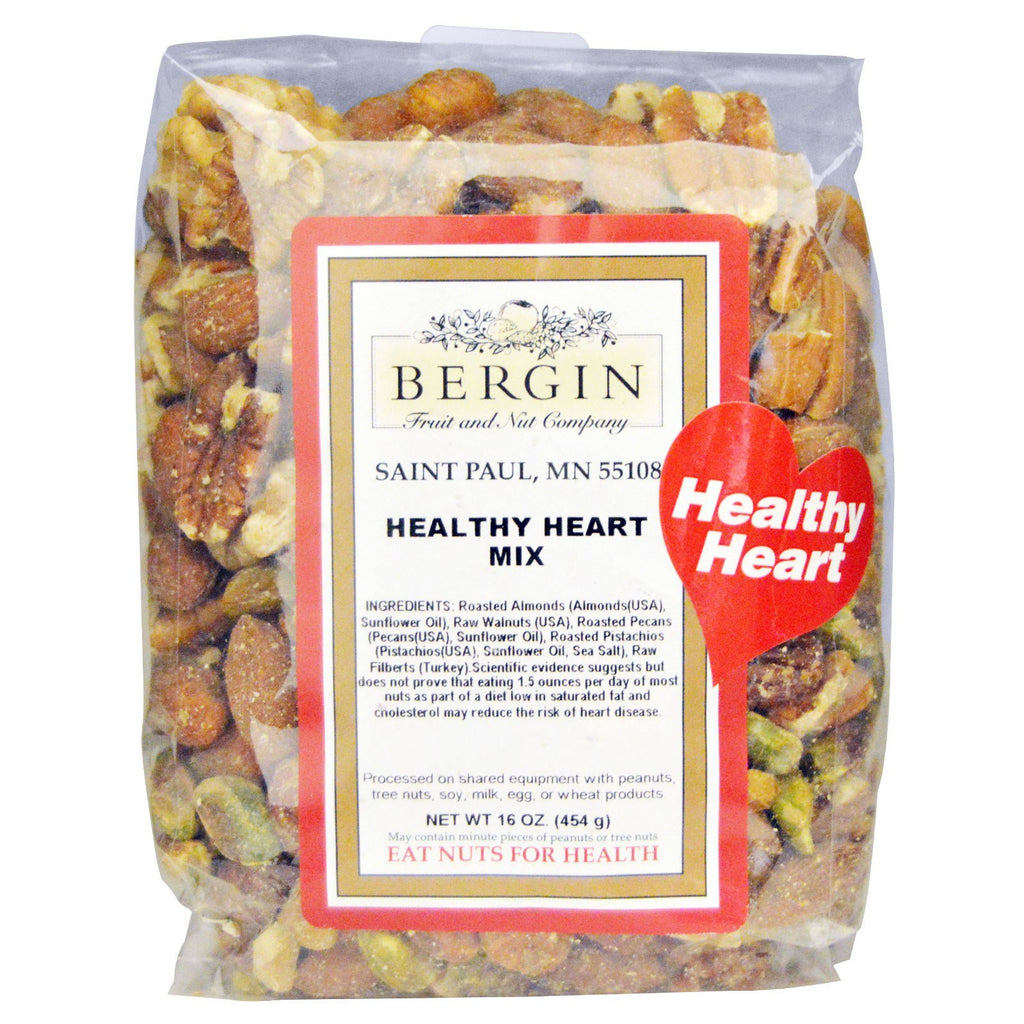 บริษัท Bergin Fruit and Nut, Healthy Heart Mix, 16 ออนซ์ (454 g)