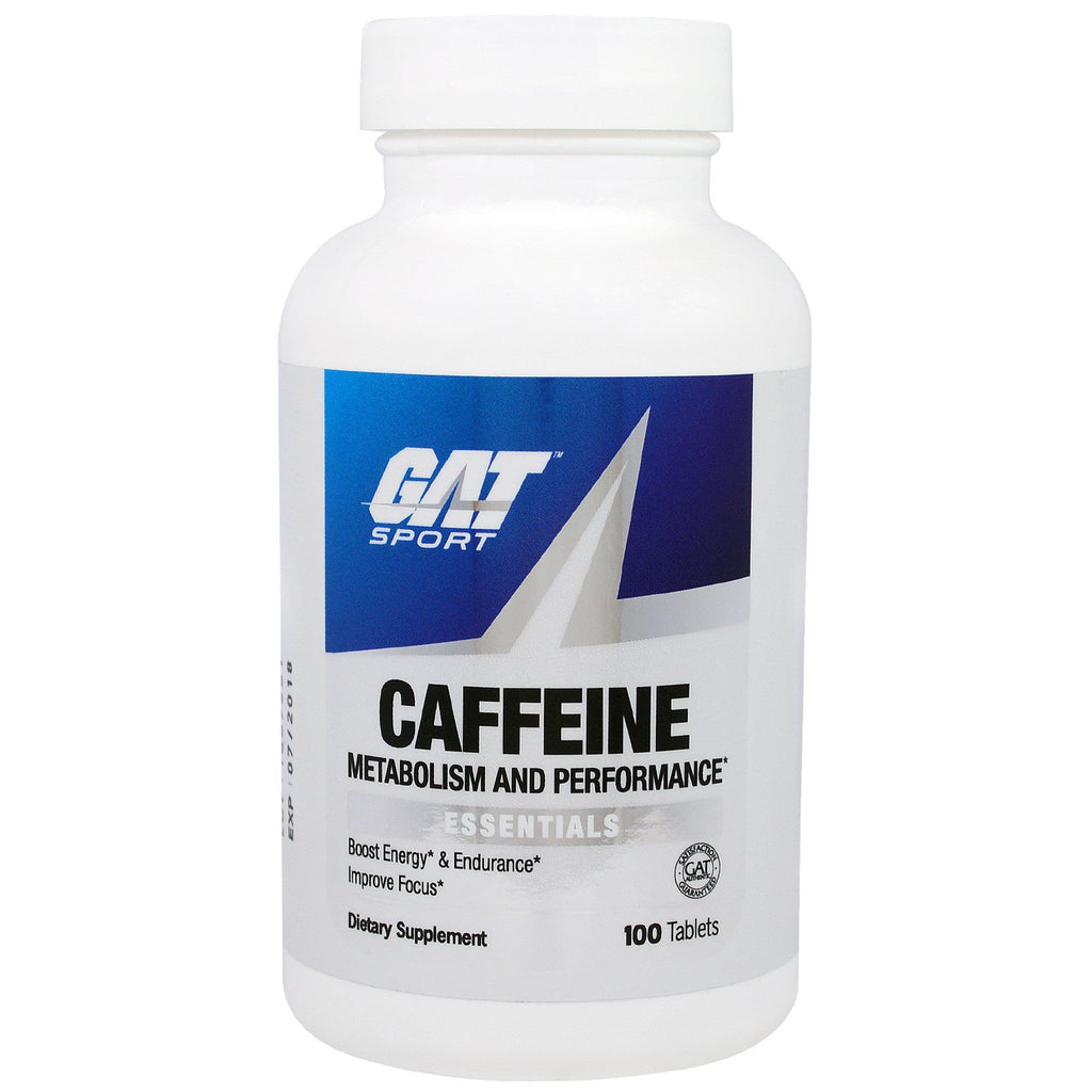 GAT、カフェインの代謝とパフォーマンス、エッセンシャル、100 錠