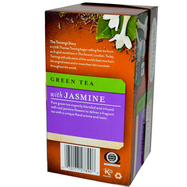 Twinings, 100 % grøn te med jasmin, 20 teposer, 1,41 oz (40 g)