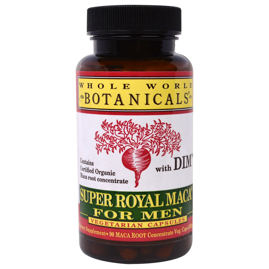 Whole World Botanicals, Super Royal Maca til mænd, 500 mg, 90 vegetariske kapsler