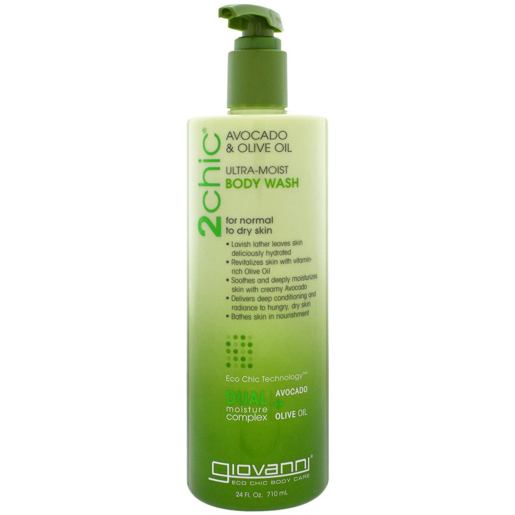 Giovanni, 2chic, Ultra-Moist Body Wash, Avocado & Olive Oil, 24 fl oz (710 ml)