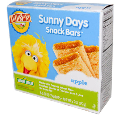 Earth's Best Sunny Days Snack Bars Maçã 8 Barras 0,67 oz (19 g) Cada