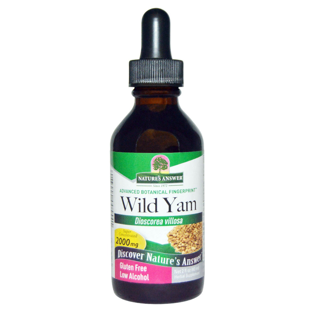 Nature's Answer, Wilde Yam, Laag alcoholgehalte, 2000 mg, 2 fl oz (60 ml)