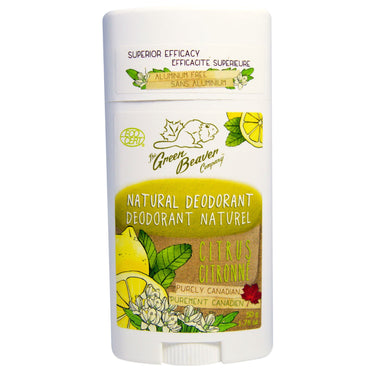 Green Beaver, Natural Deodorant, Citrus, 1.76 oz (50 g)