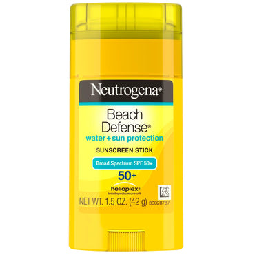 Neutrogena, Beach Defense، قلم واقي من الشمس، عامل حماية من الشمس 50+، 1.5 أونصة (42 جم)