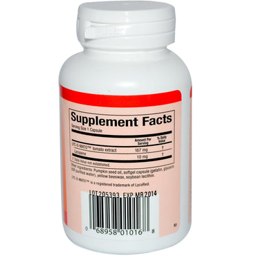 Natural Factors, Lycopène, 10 mg, 60 gélules