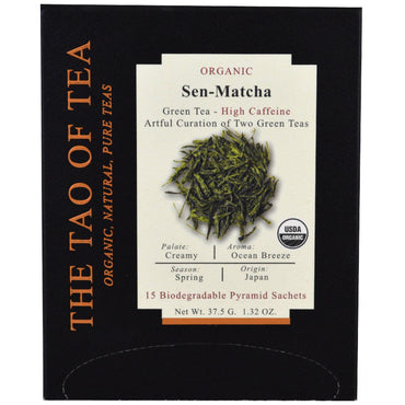 The Tao of Tea,  Sen Matcha, 15 Pyramid Sachets, 1.32 oz (37.5 g)
