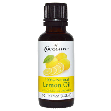 Cococare, Aceite de limón 100 % natural, Citrus Medica Limonum, 1 fl oz (30 ml)