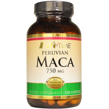 Life Time, Maca Peruana, 750 mg, 120 Cápsulas