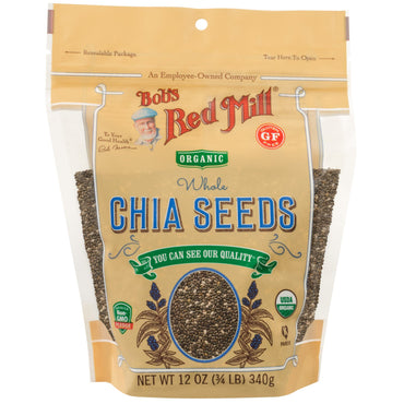 Bob's Red Mill, Oragnic Whole Chia Seeds, 12 oz (340 g)
