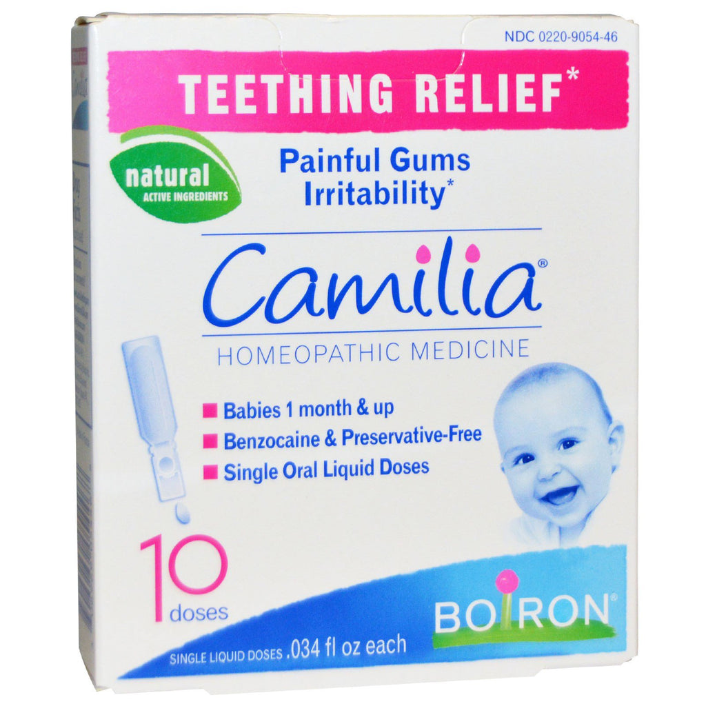 Boiron, Camilia, Teething Relief, 10 doser, 0,034 fl oz hver