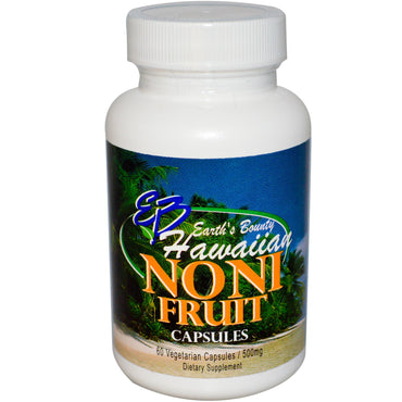 Earth's Bounty, Noni-Frucht, Hawaiianisch, 500 mg, 60 vegetarische Kapseln