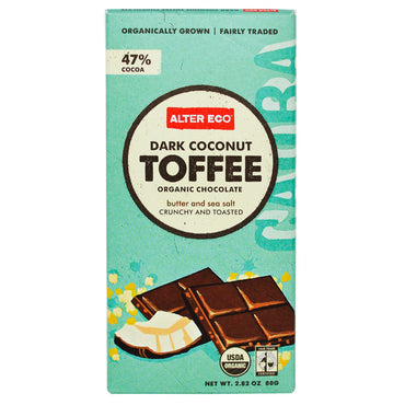 Alter Eco,  Chocolate, Dark Coconut Toffee, 2.82 oz (80 g)