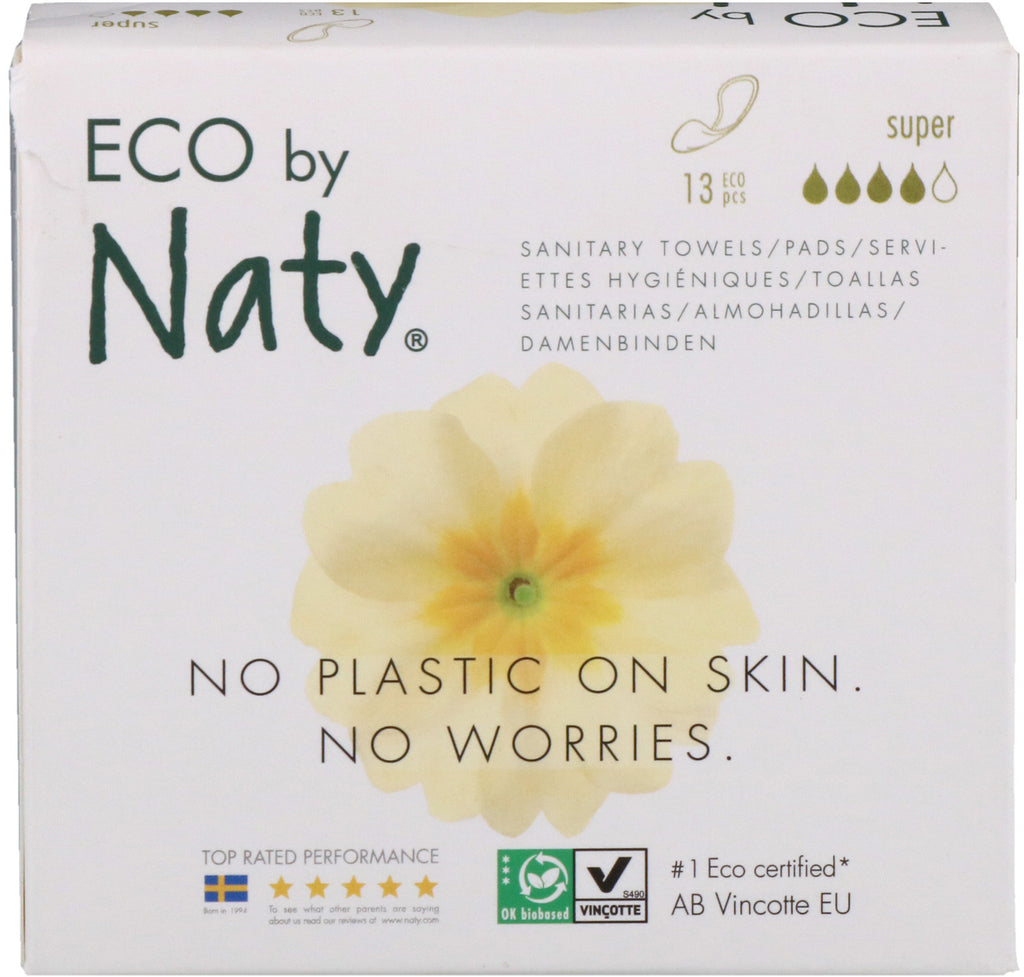 Naty, Thin Pads, Super, 13 Eco Pieces