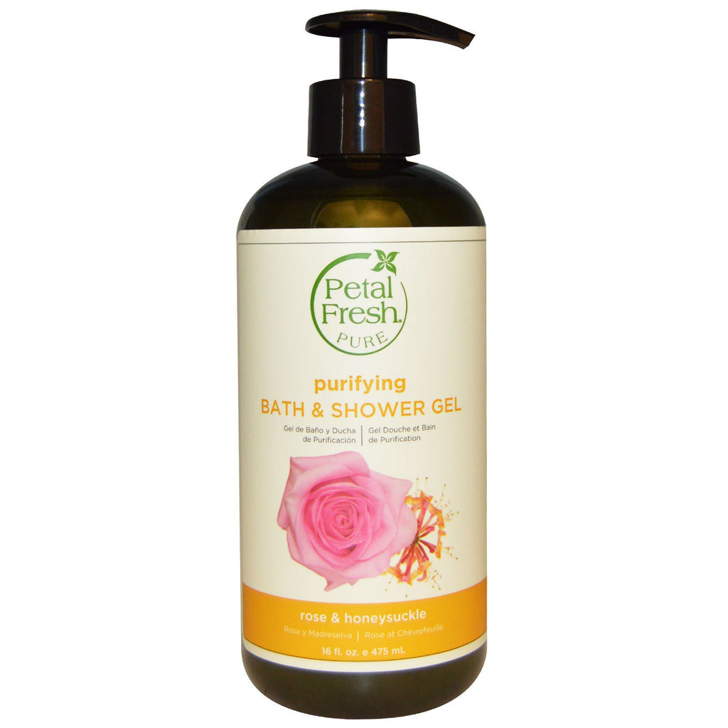 Petal Fresh, Pure, Gel de baie și duș purificator, trandafir și caprifoi, 16 fl oz (475 ml)