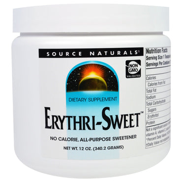 Source Naturals, Erythri-Sweet, 12 אונקיות (340.2 גרם)
