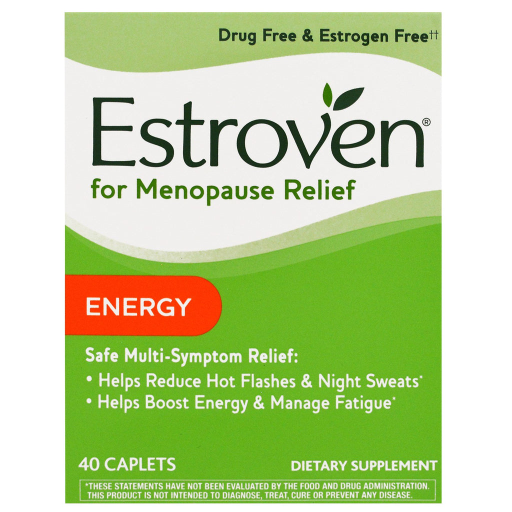 Estroven, alívio da menopausa, energia, 40 cápsulas