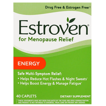 Estroven, Alivio de la menopausia, Energía, 40 cápsulas