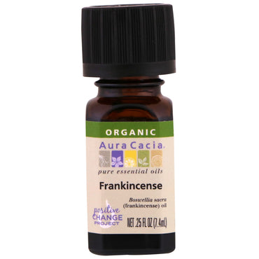 Aura Cacia, 100 % ren æterisk olie, Frankincense, 0,25 fl oz (7,4 ml)