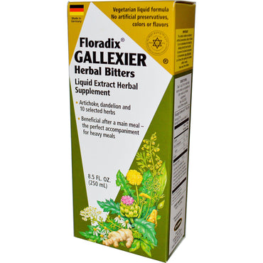 Flora, Floradix, amargo de hierbas Gallexier, 8,5 fl oz (250 ml)