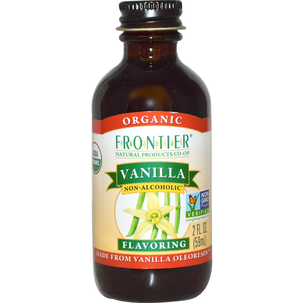Frontier Natural Products, 、バニラ風味、ノンアルコール、2 fl oz (59 ml)