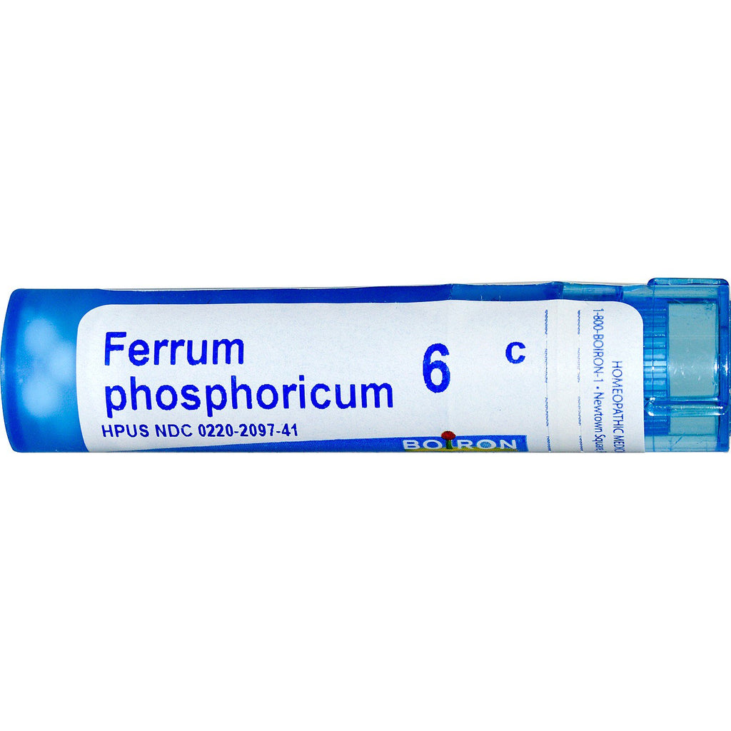 Boiron, remedios únicos, Ferrum Phosphoricum, 6C, 80 gránulos