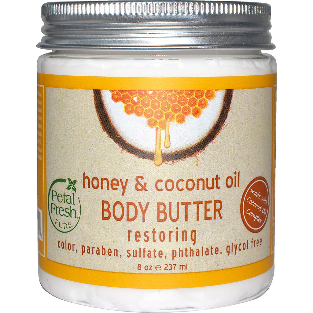 Petal Fresh, Pure, Body Butter, Herstellend, Honing- en Kokosolie, 8 oz (237 ml)