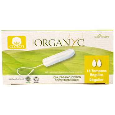 Organyc, tamponger, 16 vanlige absorberende tamponger