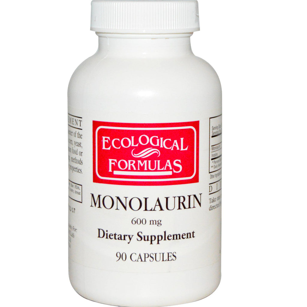 Cardiovascular Research Ltd., Formule ecologice, Monolaurin, 600 mg, 90 capsule