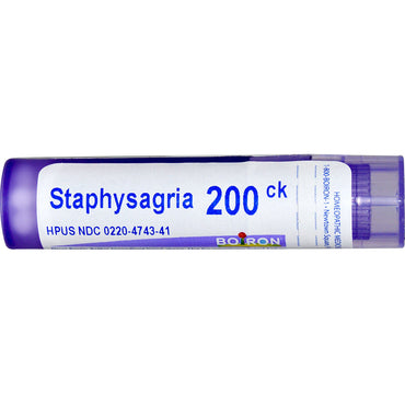 Boiron, remedios únicos, Staphysagria, 200 CK, aproximadamente 80 gránulos