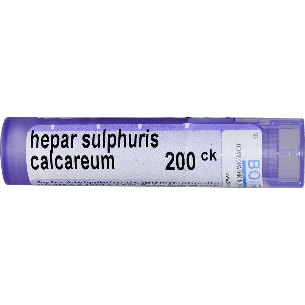 Boiron, remedios únicos, Hepar Sulphuris Calcareum, 200 CK, aproximadamente 80 gránulos