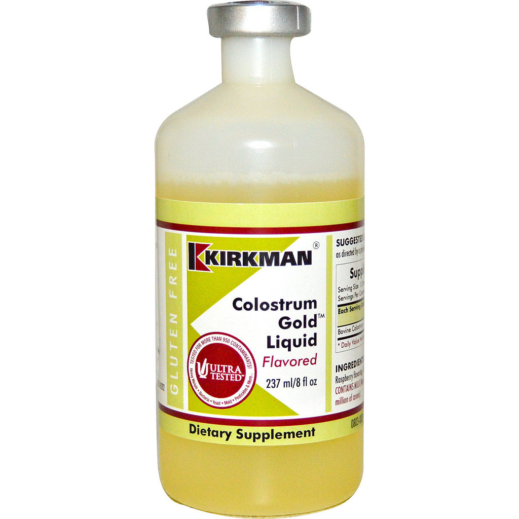 Kirkman Labs, Płyn Colostrum Gold, smakowy, 8 uncji (237 ml)