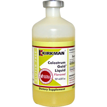 Kirkman Labs, Colostrum Gold-vloeistof, gearomatiseerd, 8 fl oz (237 ml)