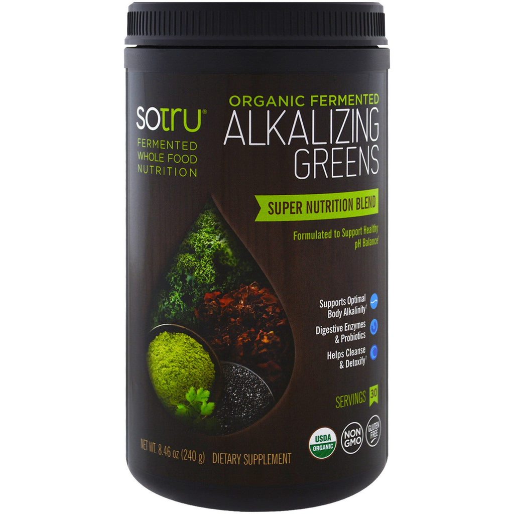 SoTru, légumes verts alcalinisants fermentés, 8,46 oz (240 g)