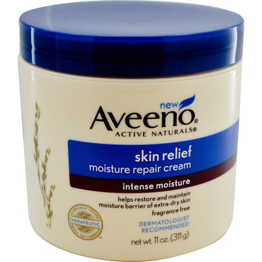 Aveeno, Active Naturals, קרם לתיקון לחות להקלה על העור, ללא ריח, 11 אונקיות (311 גרם)