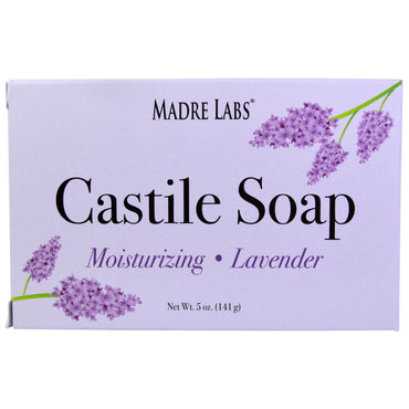 Madre Labs, Castile Lavender, Bar Soap, Vegan, 5 oz (141 g)