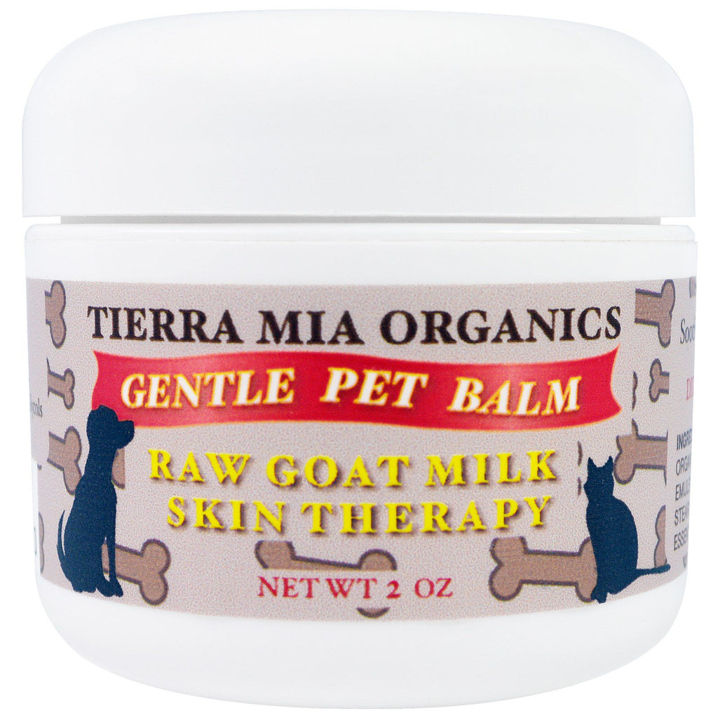 टिएरा मिया एस, कच्ची बकरी के दूध की त्वचा थेरेपी, जेंटल पेट बाम, 2 ऑउंस