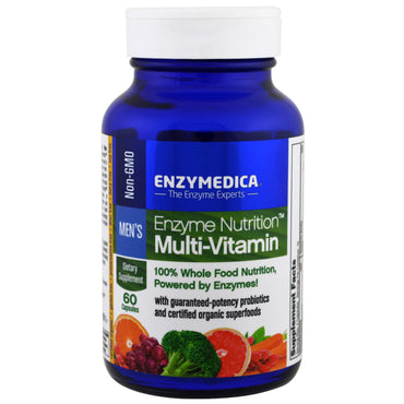 Enzymedica, Enzym Nutrition Multi-Vitamin, Herre, 60 kapsler